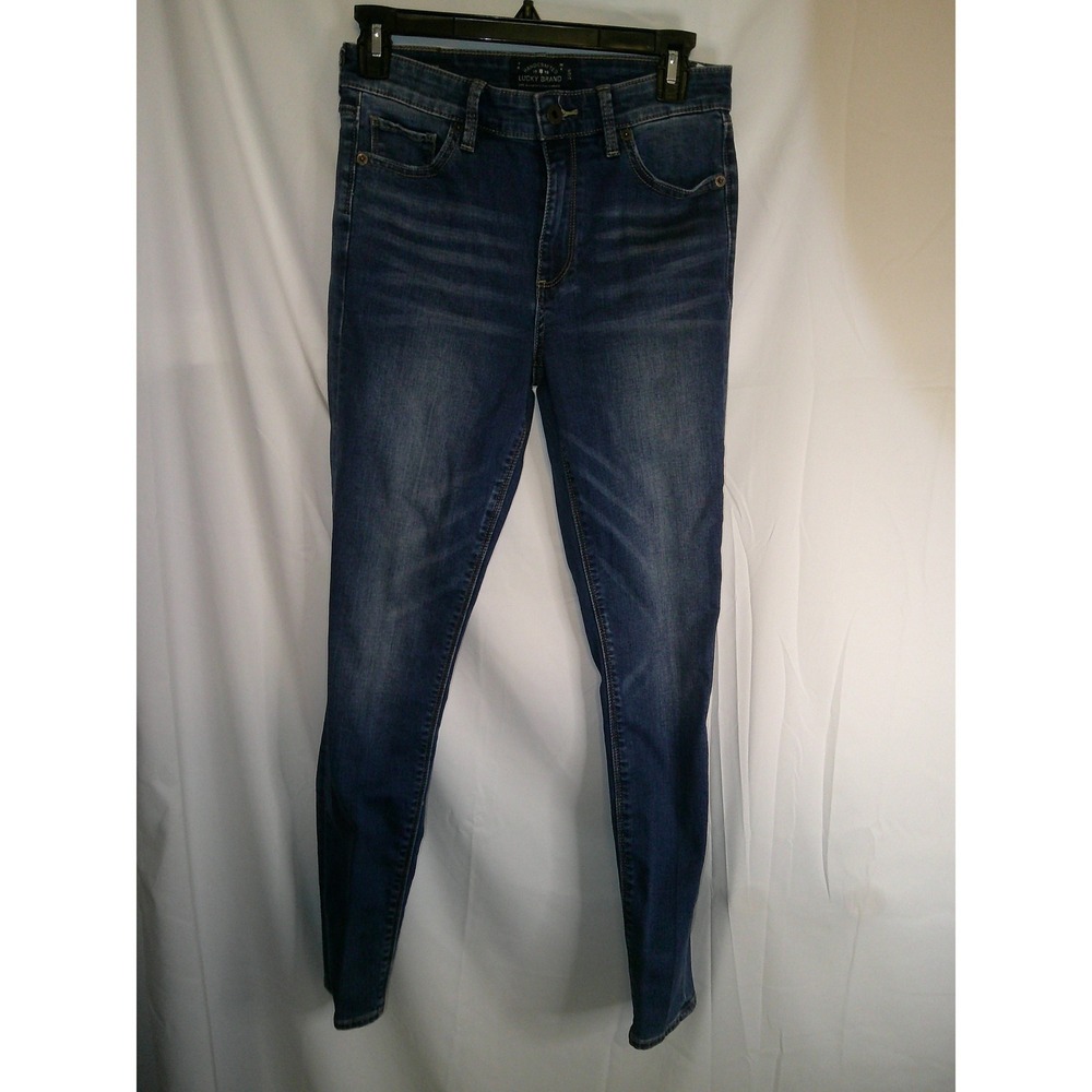 Lucky Brand Bridgette Skinny Jeans High Rise Dark Wash Denim‎ Size 2/26 30x29